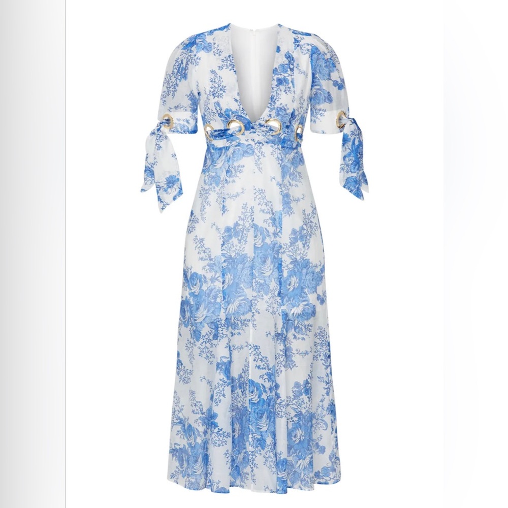 Alice McCall Blue & White Floral Maxi Dress